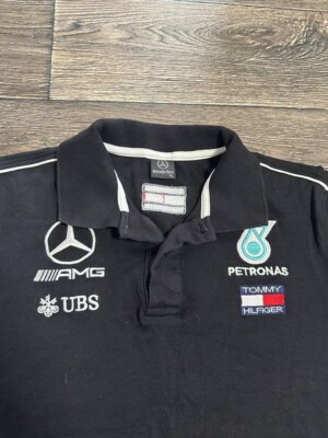 Mercedes-AMG Team Shirt Tommy Hilfiger Petronas F1 Black Polo Men