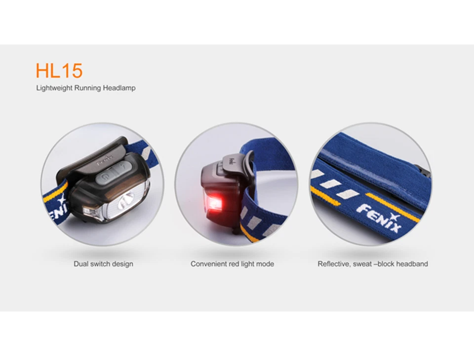 Faro de funcionamiento Fenix HL15 LED blanco neutro 200 lúmenes - negro Foto 2 de 4