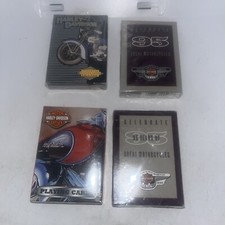 Lot 4 Vintage Harley Davidson Playing Cards Sealed