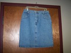Ladies FRENCH DRESSING JEANWEAR PARIS Jean Skirt Size 16 EUC Back Kick Front Zip — photo 1