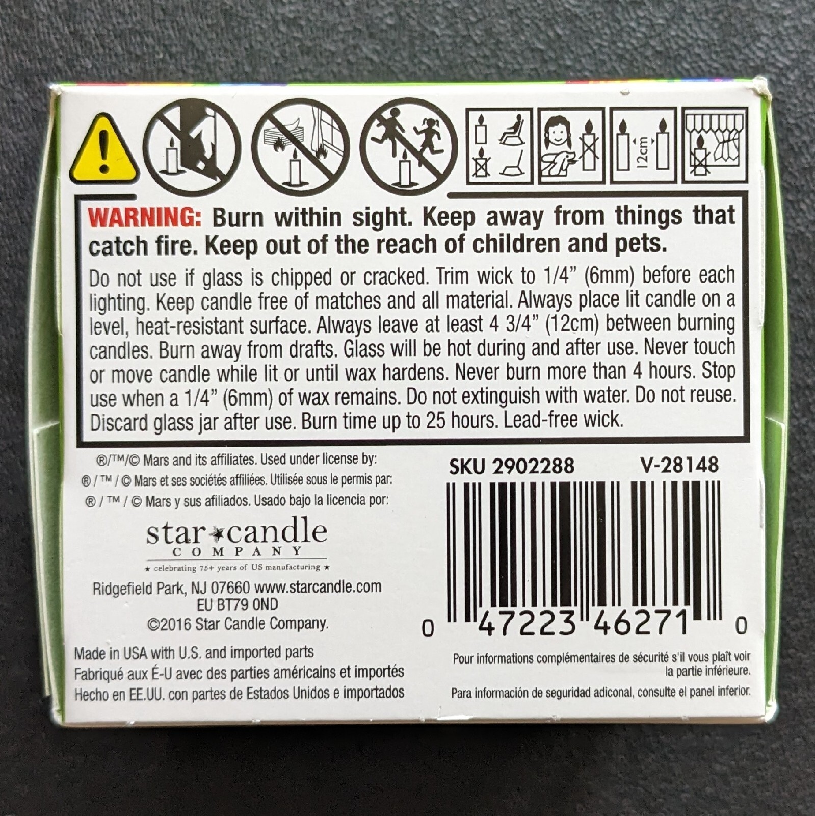 Skittles Brand Melon Berry Green Scented Candle 3oz 85g NEW In Box