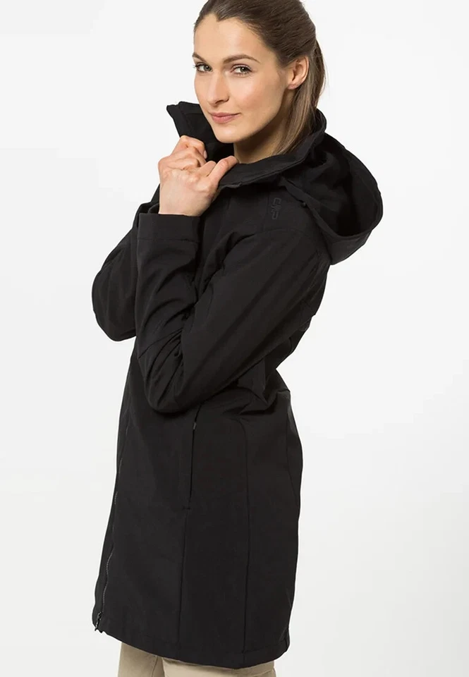 CMP MUJER PARKA CREMALLERA CAPUCHA - Chaqueta Soft Shell - Negro Talla 3XL Foto 3 de 4