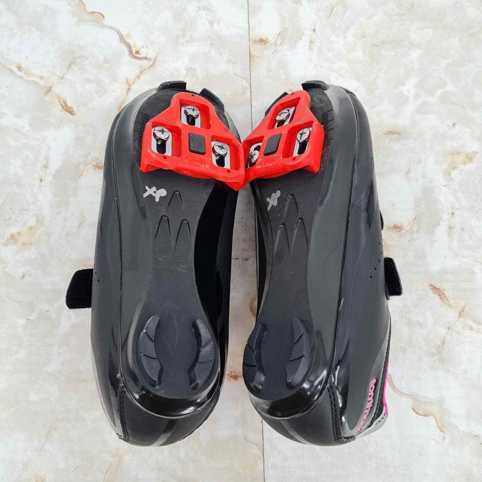 Tommaso Black and Pink Cycle Spin Shoes Size 9 - image 6