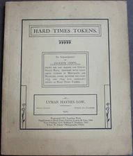 Rare Antique Old Book Hard Times Tokens 1955 Numismatic 19th US America History