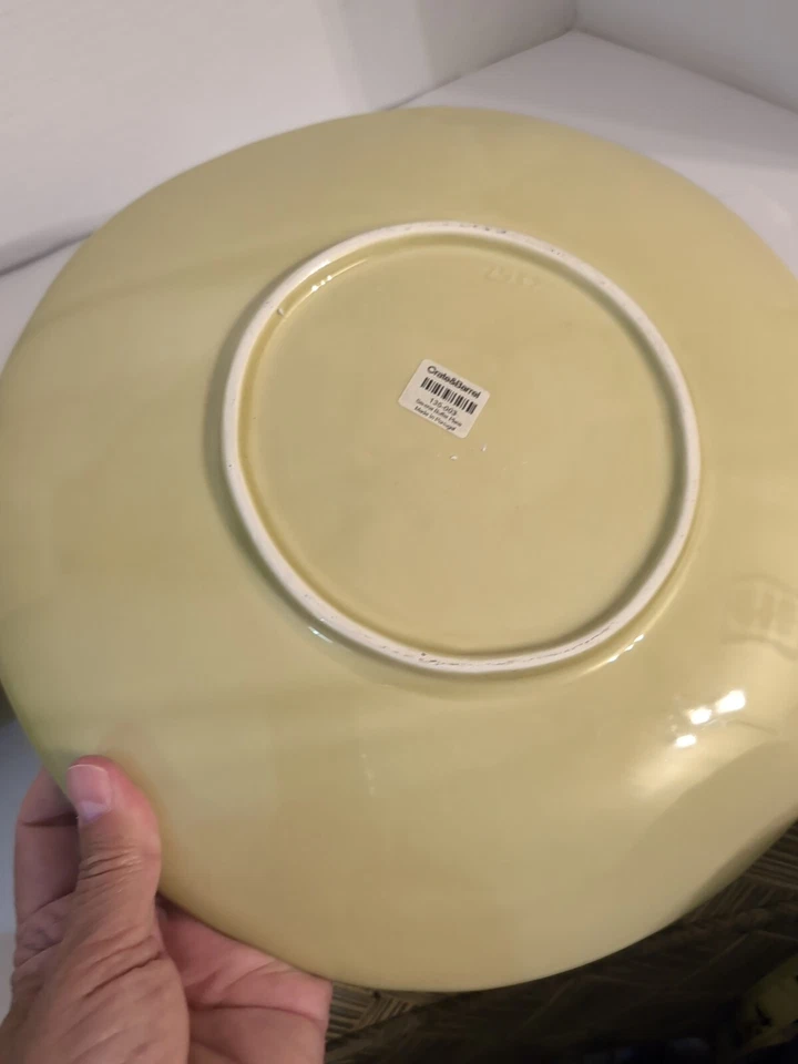 Moss Green Dinner Plate & Bowl Glossy Crate Barrel - Image 4 of 4