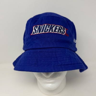 Snickers Brand Blue Cotton Bucket Hat Embroidered Logo #EatASnickers One Size
