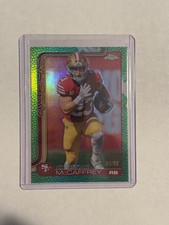 2025 Topps Chrome Christian Mccaffrey Green Football Parallel /99
