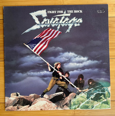 SAVATAGE ~Original 1986 1st Press USA FIGHT FOR THE ROCK Vinyl LP~ G+/VG