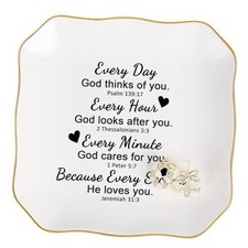 Christian Gifts for Women Jewelry Dish, Inspirational Religious Spiritual