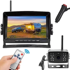 1080P Wireless Reversing Camera 7" Rear View Monitor Kit for Truck Caravan RVs