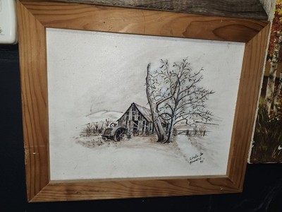 Antique Barn Hanspainted By Linda Jo Howard 1994