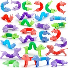 Easter Basket Stuffers for Toddlers , 30 PCS Animal Pop Tubes Travel Toys,Par...