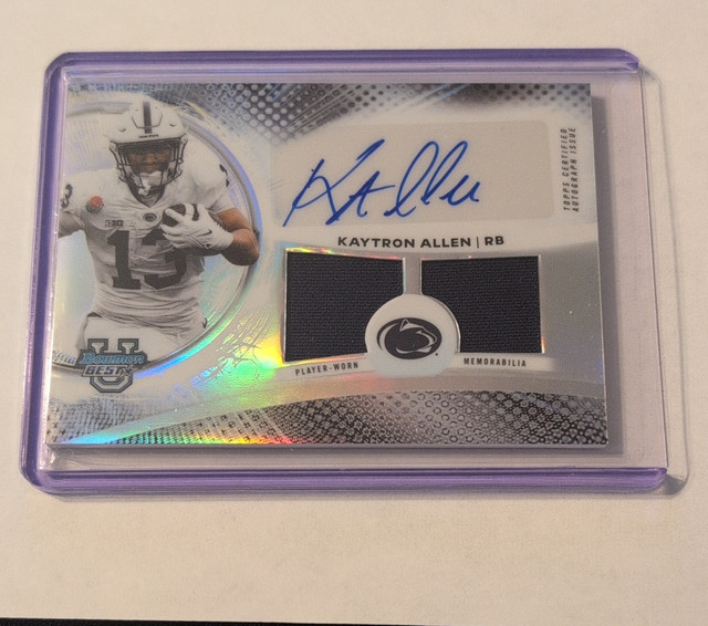 Topps 2025 Bowman's Best Univ Kaytron Allen Dual Relic Auto DRA-KA
