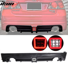 Fits 06-11 Honda Civic Mugen Rr Style Rear Bumper Diffuser Clear 3rd Brake Light