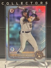 Hendry Mendez 2022 Bowman 1st Edition Rookie Sky Blue Foil First Card RC