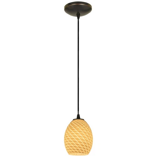 Access Lighting 28023-1C Brandy FireBird 6"W Mini Pendant - Cord - Orange - Picture 3 of 12