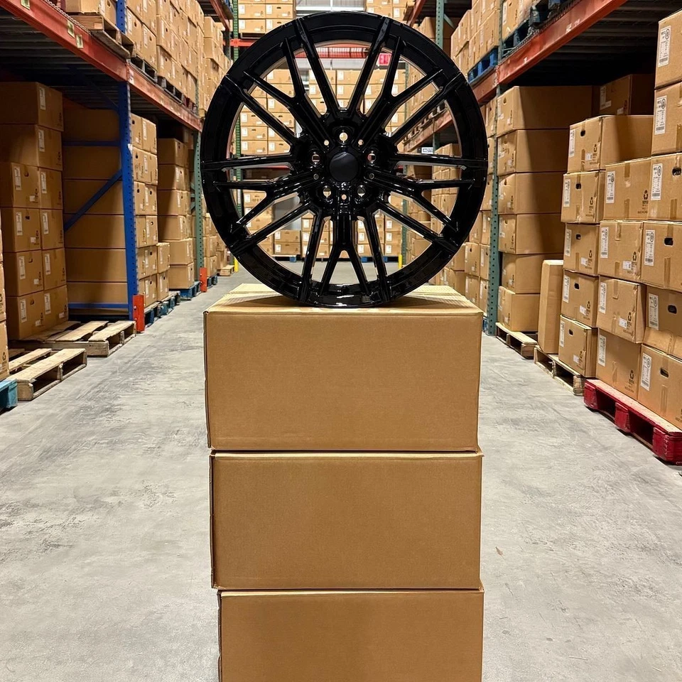 19" NEW M5 STYLE BLACK WHEELS RIMS FITS BMW 5X112 3 4 SERIES G20 G21 19X8 / 19X9 - Image 4 of 4