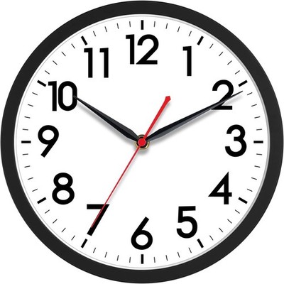 AKCISOT Wall Clock 10 Inch Silent Non-Ticking Modern Clocks Battery Operated ...