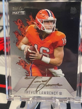 2021 Wild Card Matte Trevor Lawrence RC Orange Flame 23/50 Gold Auto JAGUARS