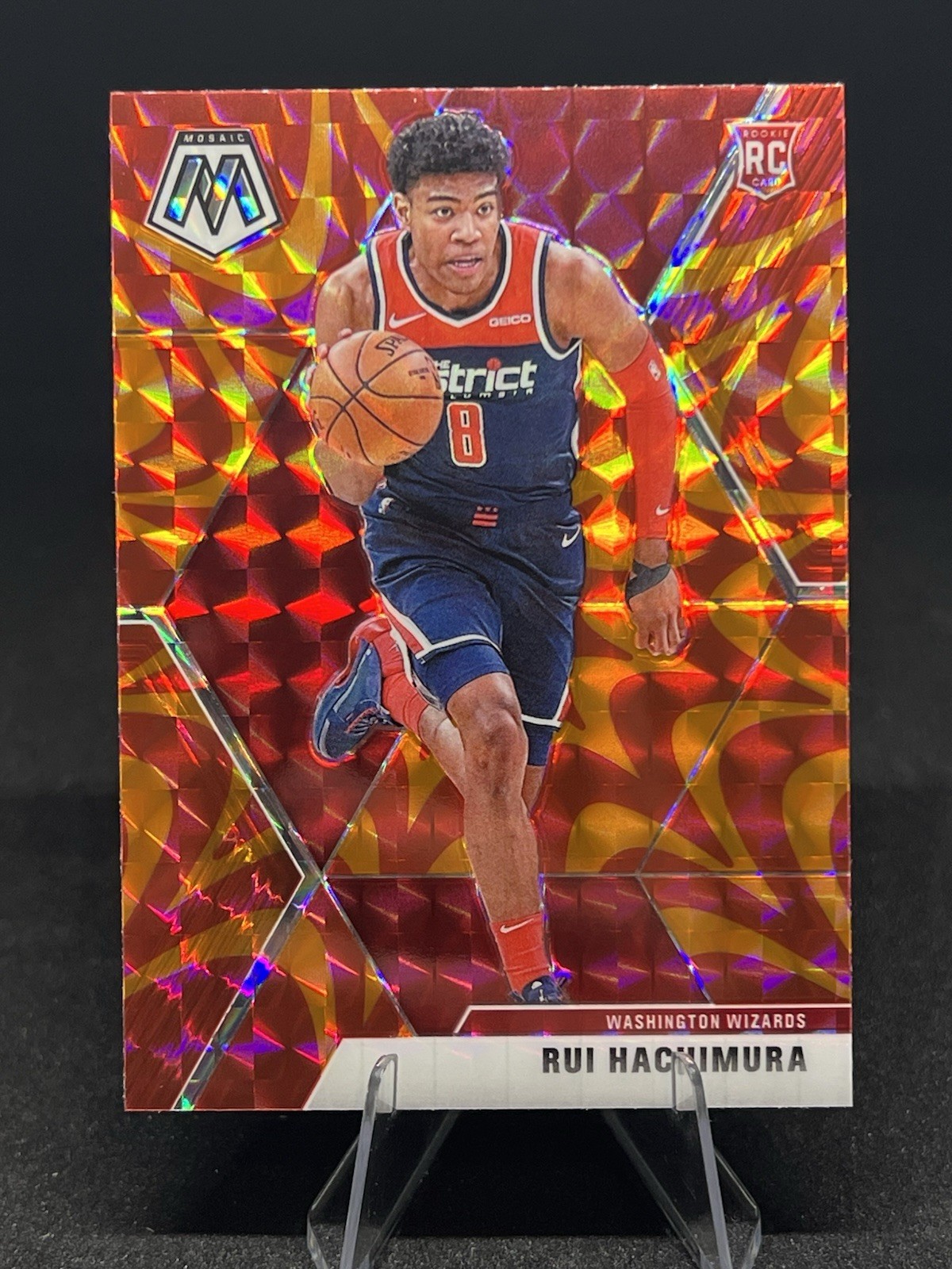 2019-20 Panini Mosaic - Rookies Rui Hachimura #231 Reactive Orange Prizm (RC) NM