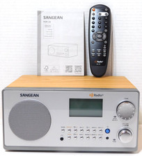 Sangean HDR-18 HD Radio/FM/AM Clock w/ Remote Control  Antenna--No Power Cord