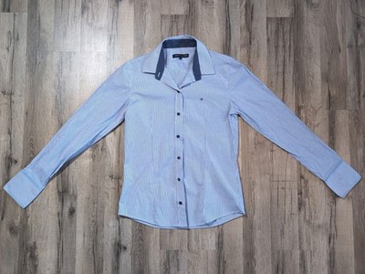 Tommy Hilfiger Bluse Damen Gr. L  Blau Weiss Gestreift Top Zustand