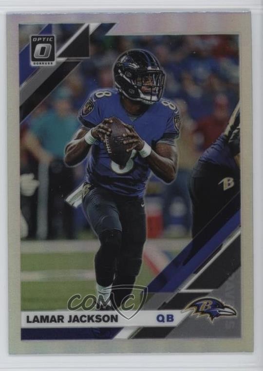 2019 Panini Donruss Optic Holo Prizm Lamar Jackson #9 rf2