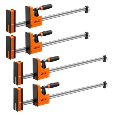 VEVOR Bar Clamps for Woodworking 4-Pack 24'' and 31'' F Clamps 1100 lbs Load Limit