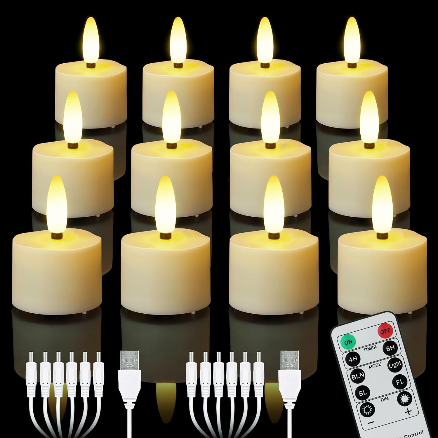 Hellum 2 Candele LED Con Timer E Telecomando - Grigio Effetto Cera 24,5 Cm