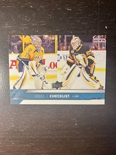 2017-18 UD Series 1 Hockey Checklist 1-100 Pekka Rinne / Matt Murray- #199