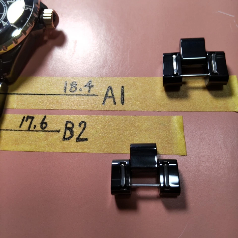 CHANEL J12 H0685 Black BK Early Ceramic Bracelet Belt Out of Print Rare Parts - Image 3 of 4