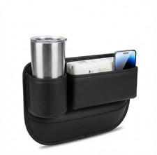 Car Seat Gap Filler Organizer, PU Leather Car Accessories Organizer, for Fron...