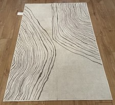 Seine Camel & Ivory Tufted Rug Thick 120x185 RRP £299 New Washable Ruggable