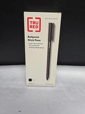 TRU RED Ballpoint Pen Fine Point 0.7mm Black Dozen 