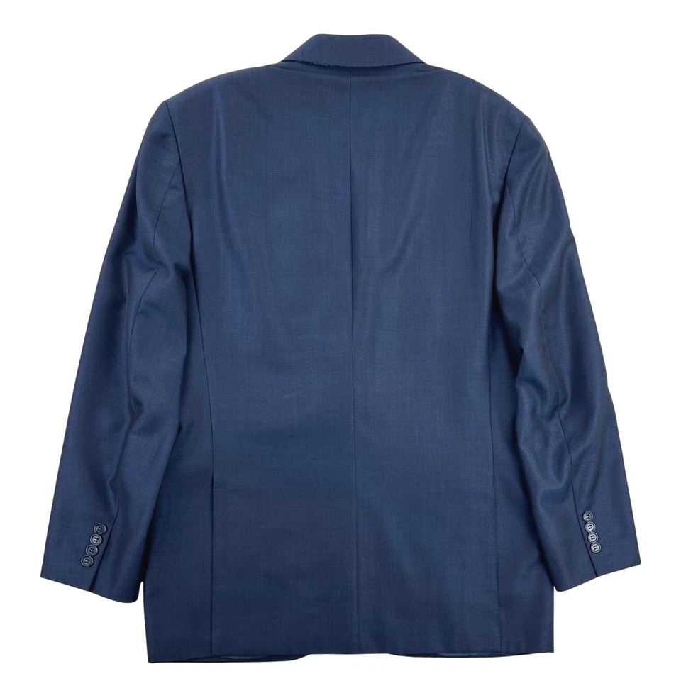 Canali Wool Mohair Blazer Jacket Men's 42 US (52 EU) Blue Cupro Italy Italian - Image 4 of 4