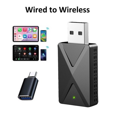 2-IN-1 Wireless CarPlay & Android Auto Adapter Auto-Connection Car AI Box 2026