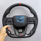 Toyota LC & Hilux GR⚫🔴Steering Wheel Carbon Sport + Leather (FREE SHIPPING🚢)