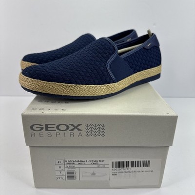 Geox Men's U Copacabana B Slip On Woven Text Size 8 Dark Royal