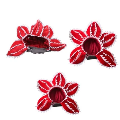 Pet Hat Costume Demogorgon Hat Props Headwear Soft Kitten Cap Scary Flowers