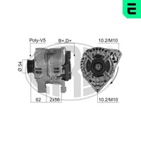 Era Lichtmaschine Generator Lima 210356A FüR Opel 14V Corsa X01 Meriva X03 Astra