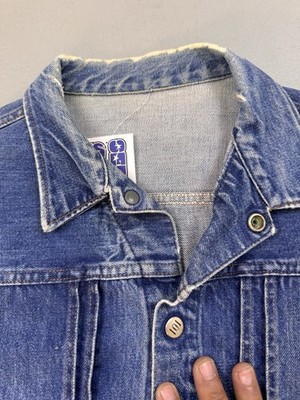 Vtg 50s Montgomery Ward 101 Denim Jacket Pleated Work Wear size S