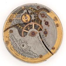 Waltham Special 0-Size 12-Jewel Two Tone Antique Pocket Watch Movement, Runs