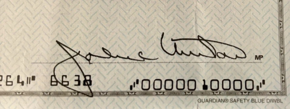 Johnny Unitas Signed Autograph Check PSA 10 MINT Unitas Collection - Image 4 of 4