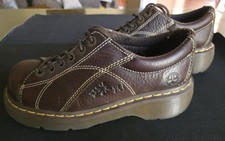 VTG Dr Martens Shoe Womens Sz 8 Brown Chunky Y2K Platform Daisy Leather 12283