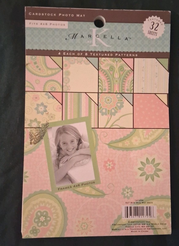 2006 Retired Marcella by K cardstock scrapbook photo mat kit 32 5x7 Sheets New