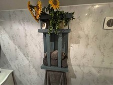 Wooden Bathroom Towel Rail - With Hooks - Hand Made