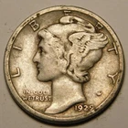 1929 S Mercury Dime 90% Silver  VG-F  "Actual Coin Pictured - Not Cleaned"