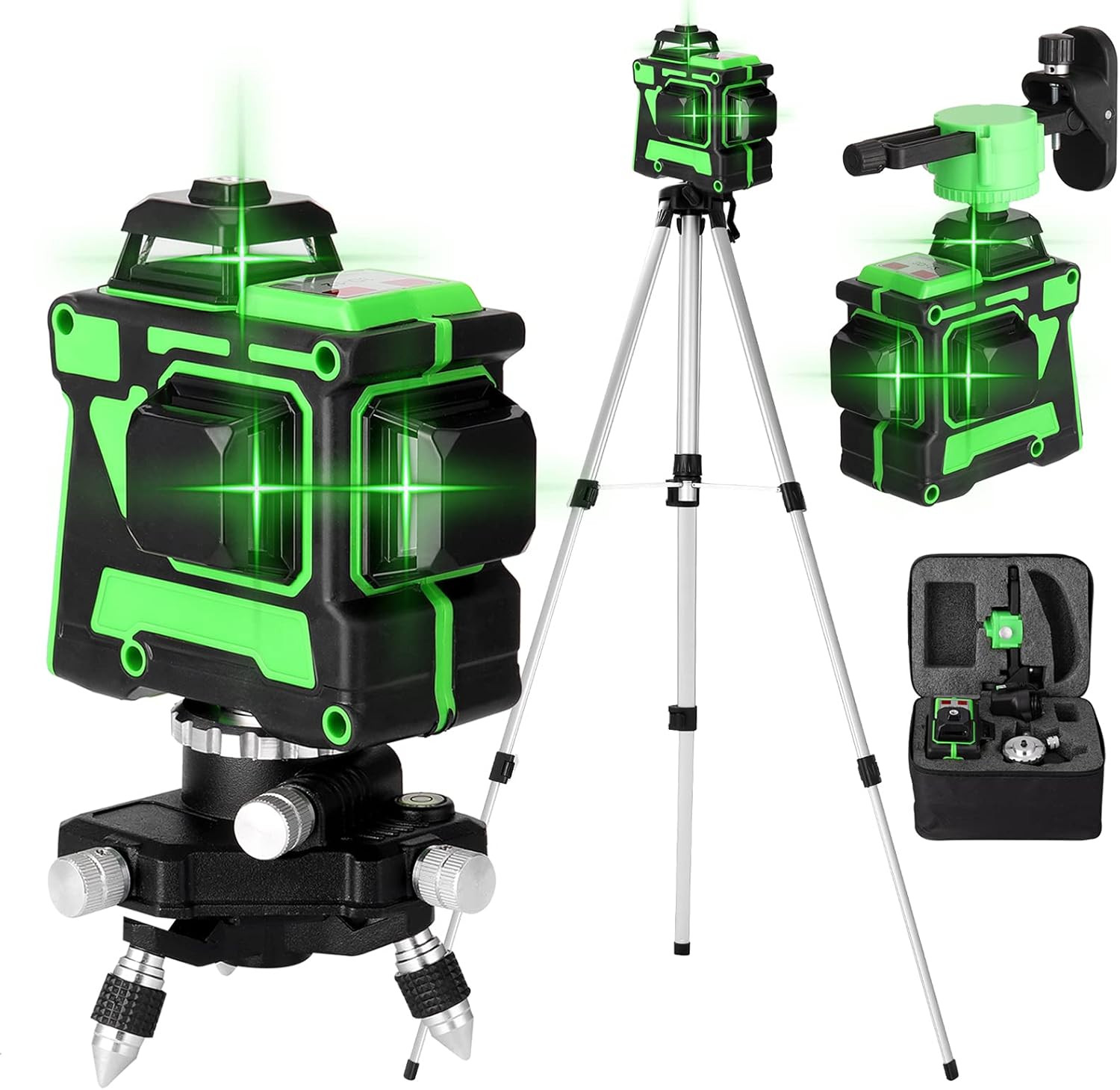 Livella Laser 3D Professionale 12 Linee Verdi - Autolivellante 360