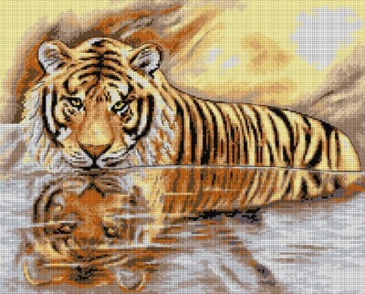 Orchidea SA2372 Tiger 40x50cm Stickbild