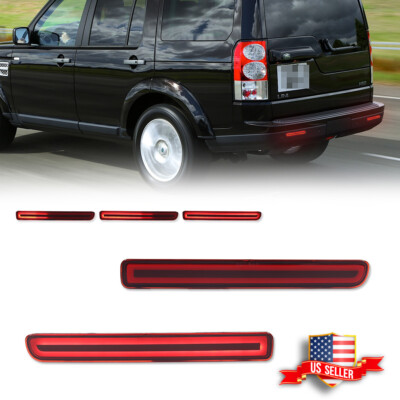 2X Red LED Rear Bumper Reflector Tail Brake Lights For Land Rover Discovery LR3